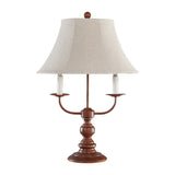 Bayfield 26" Table Lamp Brown with Tan Linen Shade
