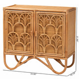 Baylor Bohemian Light Honey Rattan Storage Cabinet