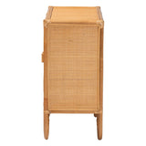 Baylor Bohemian Light Honey Rattan Storage Cabinet