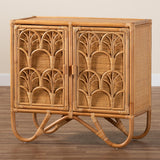 Baylor Bohemian Light Honey Rattan Storage Cabinet