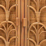 Baylor Bohemian Light Honey Rattan Storage Cabinet