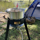 Bayou Classic Fish Camp Kit Features 10-qt Aluminum Fish Cooker w/ Perforated Aluminum Basket