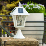 Baytown II Bulb Black Solar 3' Fitter Post Light with Pier and Wall - N/A