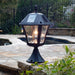 Baytown II Bulb Black Solar 3' Fitter Post Light with Pier and Wall - N/A
