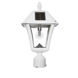 Baytown II Bulb Black Solar 3' Fitter Post Light with Pier and Wall - N/A