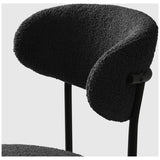 Bayville Mid-Century Curved Back Fabric Upholstered Metal Dining Chair (Set of 4)
