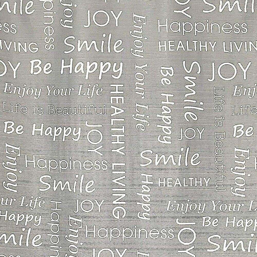 Be Amazing Fabric Shower Curtain Inspirational Word 70" x 72" Grey