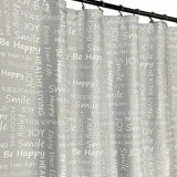 Be Amazing Fabric Shower Curtain Inspirational Word 70" x 72" Grey