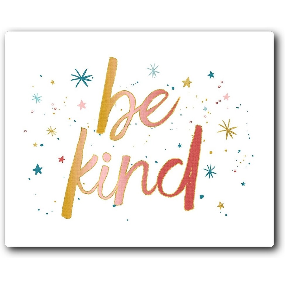Be Kind Gold 20x16 Gallery Wrapped Stretched Canvas
