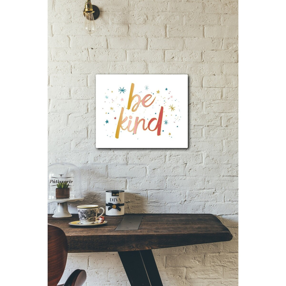 Be Kind Gold 20x16 Gallery Wrapped Stretched Canvas