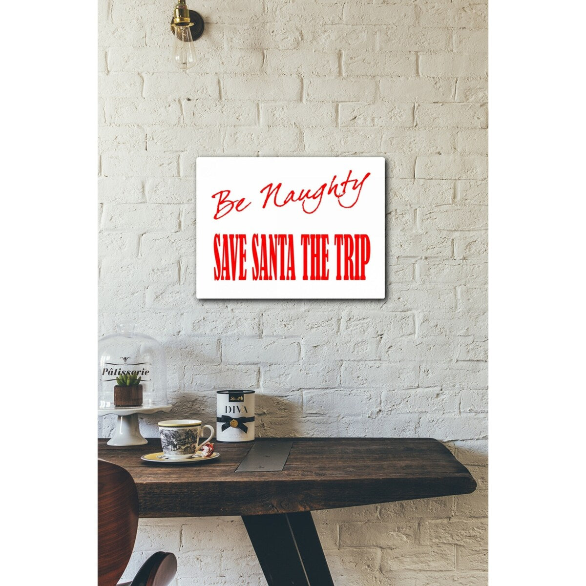 Be Naughty 20x16 Gallery Wrapped Stretched Canvas