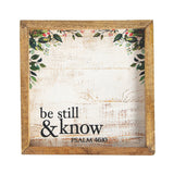 Be Still & Know Tabletop Sign, Home Decor, 1 Piece - 8"