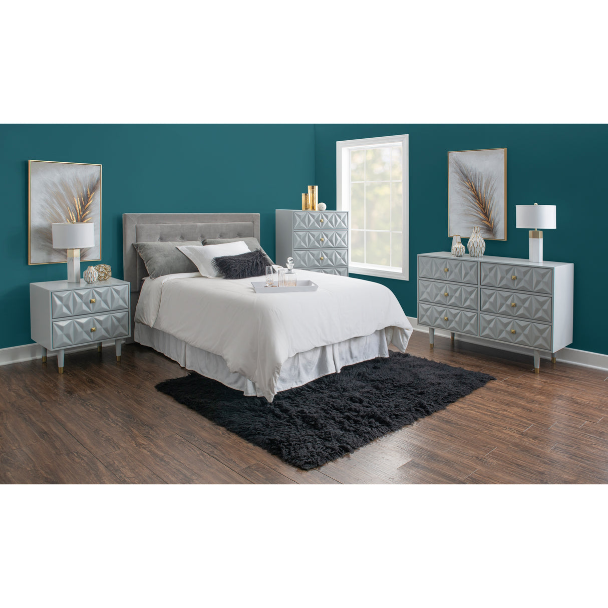 Bea Five Drawer Geo Dresser Chest