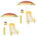 Beach Chair, Beach Chairs for Adults, w/Cooler&Umbrella, Compact High Back, Cup Holder & Carry Bag & Heavy Duty