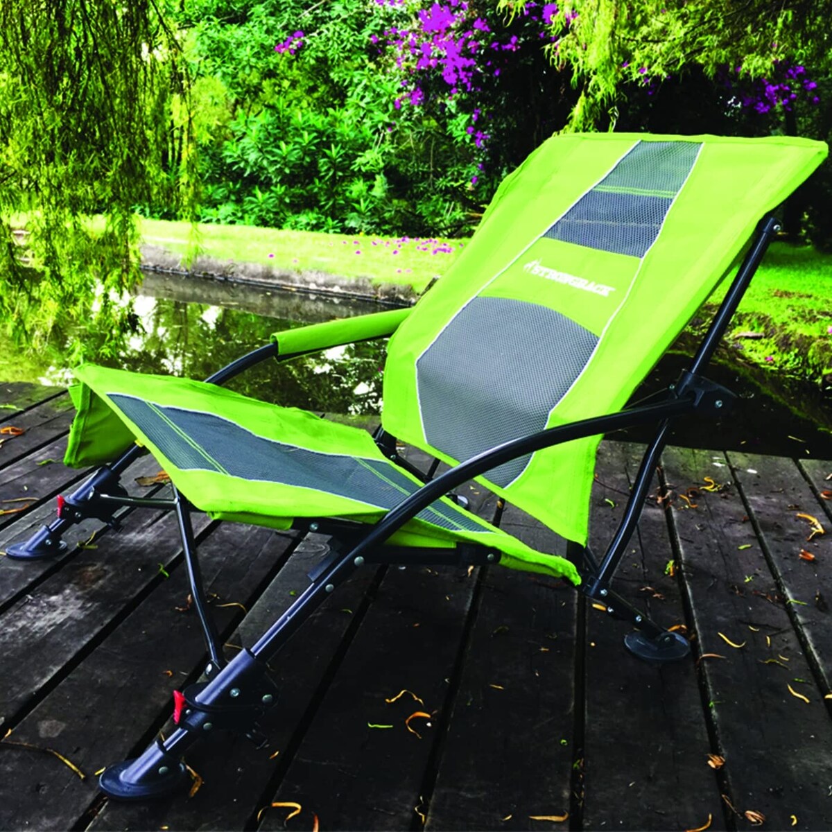 Beach Chairs - Low Gravity Recliner Portable Beach Chair - With Built-In Lumbar Support, Heavy Duty Folding Beach Chairs