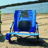 Beach Chairs - Low Gravity Recliner Portable Beach Chair - With Built-In Lumbar Support, Heavy Duty Folding Beach Chairs