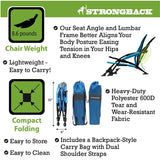 Beach Chairs - Low Gravity Recliner Portable Beach Chair - With Built-In Lumbar Support, Heavy Duty Folding Beach Chairs