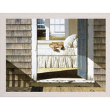 Beach House Dog-ZHELU78334 Framed Print 26"x34.75" by Zhen-Huan Lu