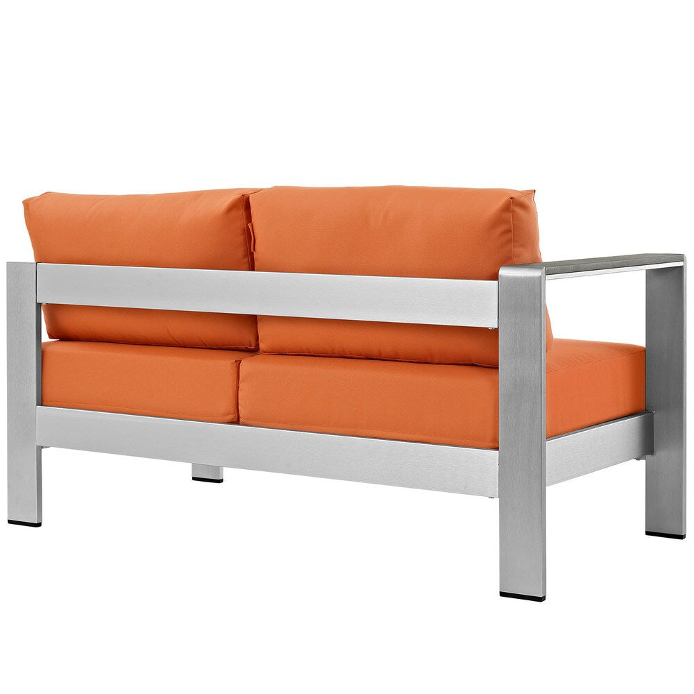 Beach Aluminum Outdoor Patio Left-Arm Loveseat