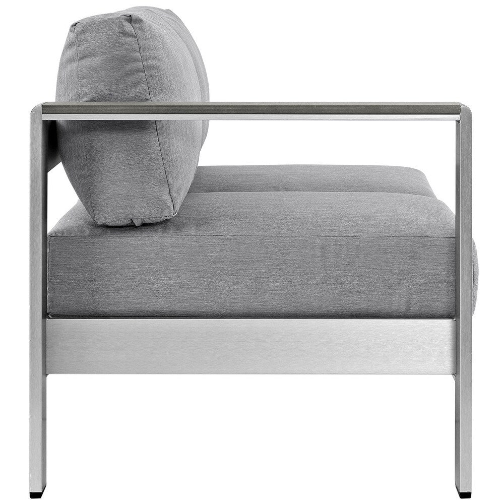Beach Aluminum Outdoor Patio Left-Arm Loveseat
