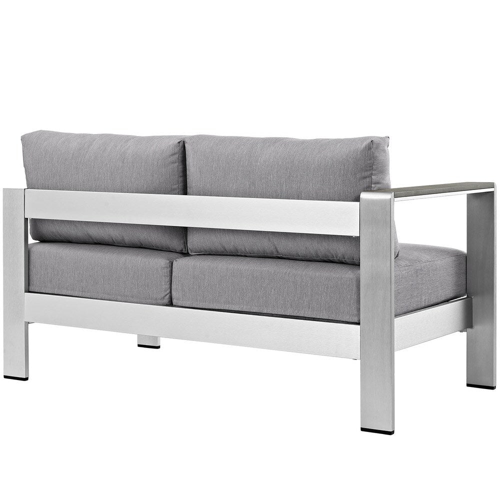 Beach Aluminum Outdoor Patio Left-Arm Loveseat