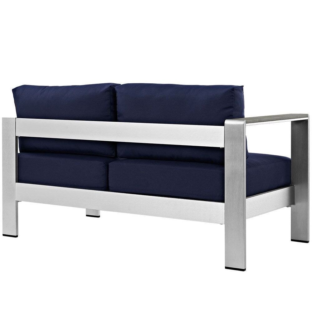 Beach Aluminum Outdoor Patio Left-Arm Loveseat