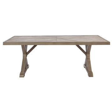 Signature Design by Ashley Beachcroft Porcelain/ Aluminum Outdoor Dining Table - 84.25" W x 42.25" D x 29.25" H