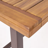 Beachview Outdoor 8 Seater Acacia Wood Dining Set by Christopher Knight Home