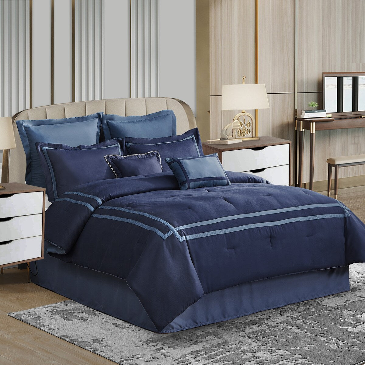 Wonderful Hotel Collection 8-Piece Comforter Set