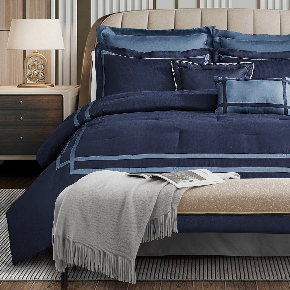 Wonderful Hotel Collection 8-Piece Comforter Set