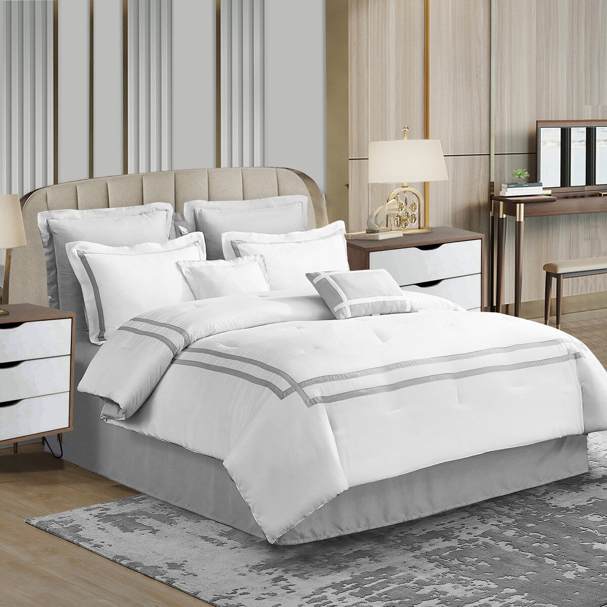 Wonderful Hotel Collection 8-Piece Comforter Set