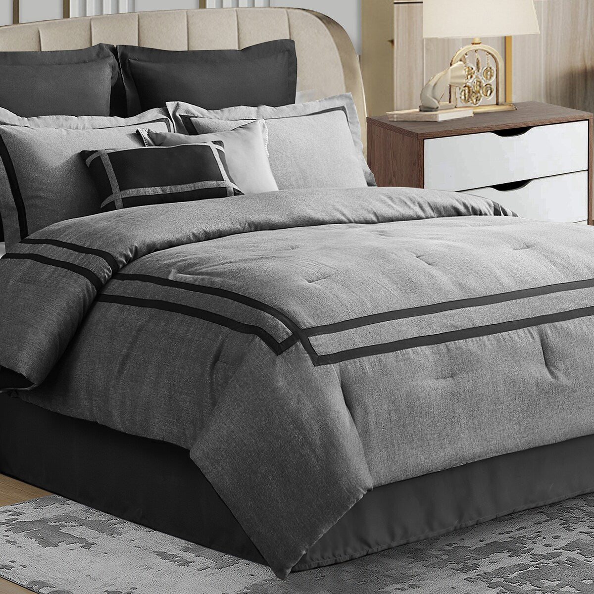 Wonderful Hotel Collection 8-Piece Comforter Set
