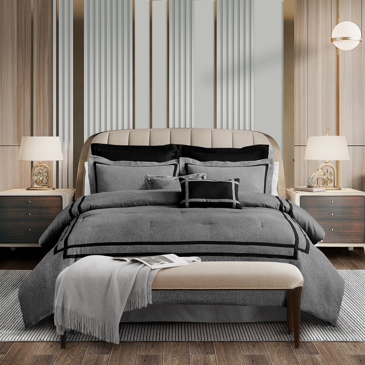 Wonderful Hotel Collection 8-Piece Comforter Set