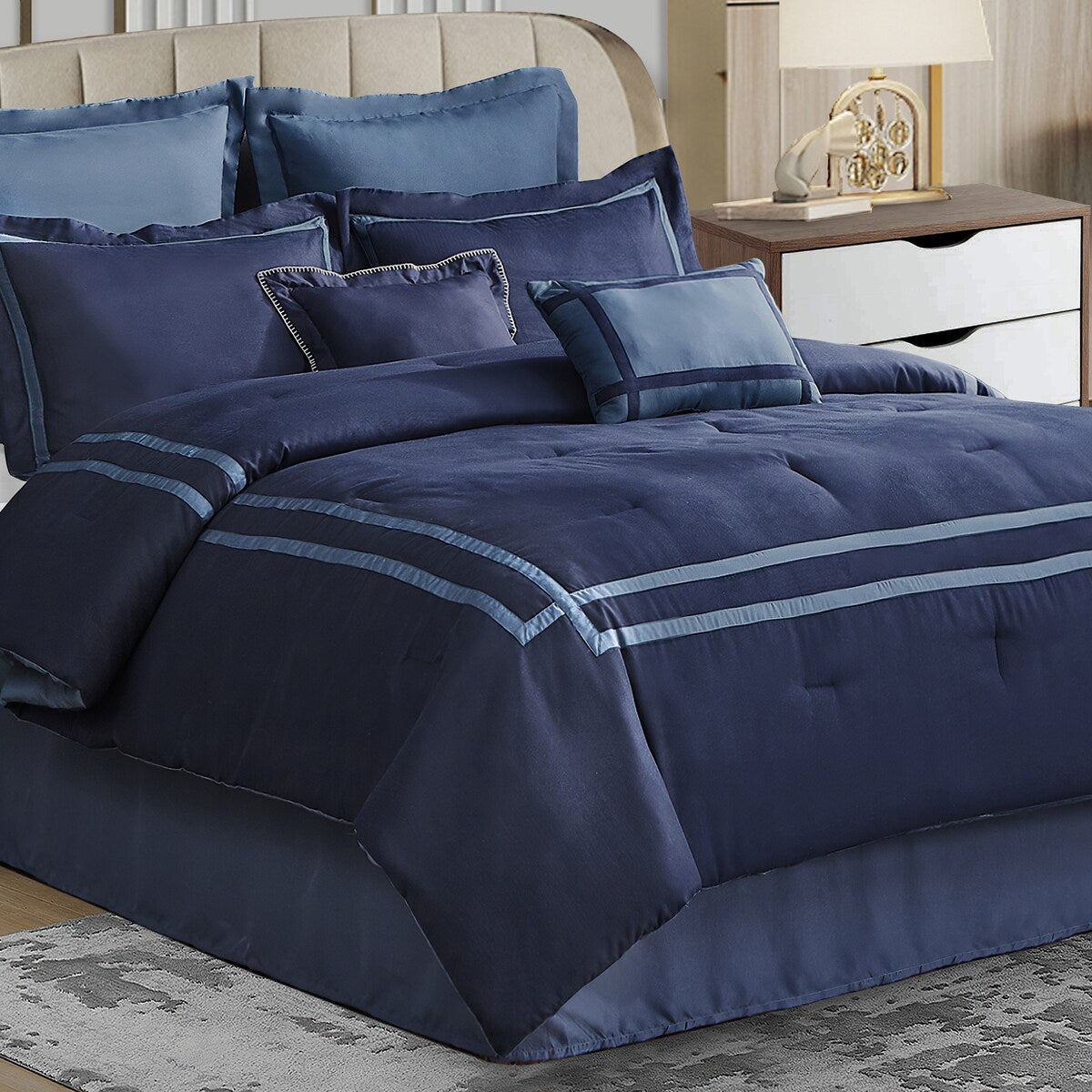 Wonderful Hotel Collection 8-Piece Comforter Set