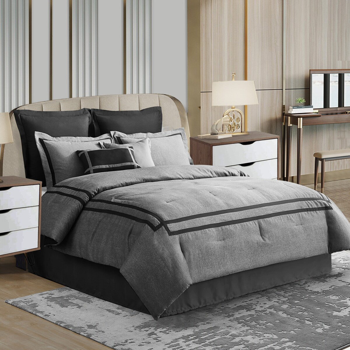 Wonderful Hotel Collection 8-Piece Comforter Set