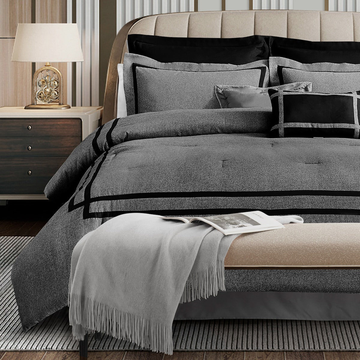 Wonderful Hotel Collection 8-Piece Comforter Set
