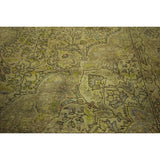 Beautiful Overdyed Green Floral Hand-knotted Wool Oriental Area Rug (9' x 13')
