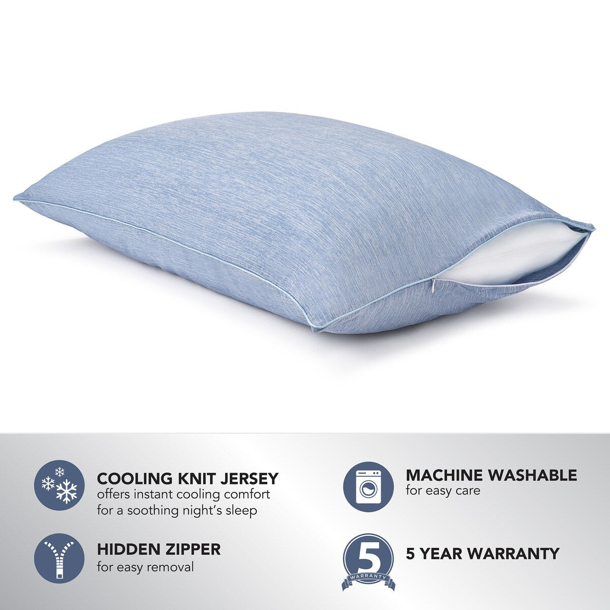 Beautyrest Cooling Jersey Knit Pillow Protector Set of 2