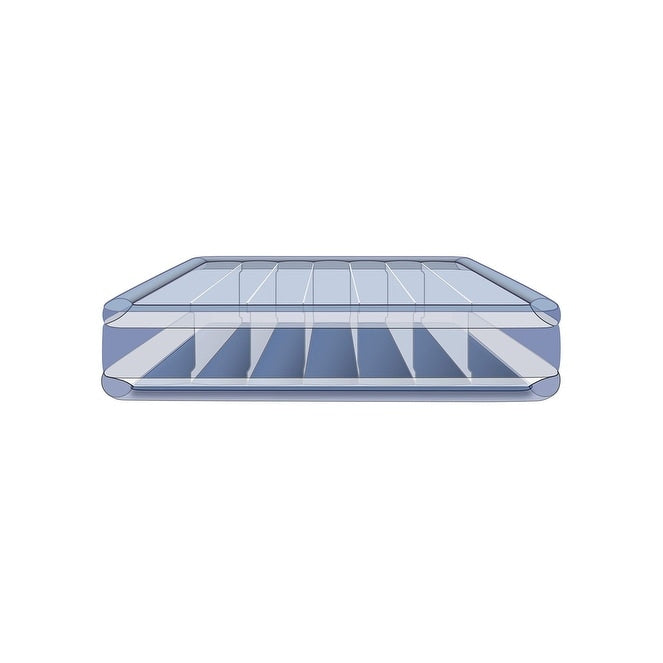 Beautyrest Hi Loft Raised Air Mattress with External Pump - Inflatable Bed with Edge Support, Puncture-Resistant Vinyl