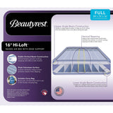 Beautyrest Hi Loft Raised Air Mattress with External Pump - Inflatable Bed with Edge Support, Puncture-Resistant Vinyl