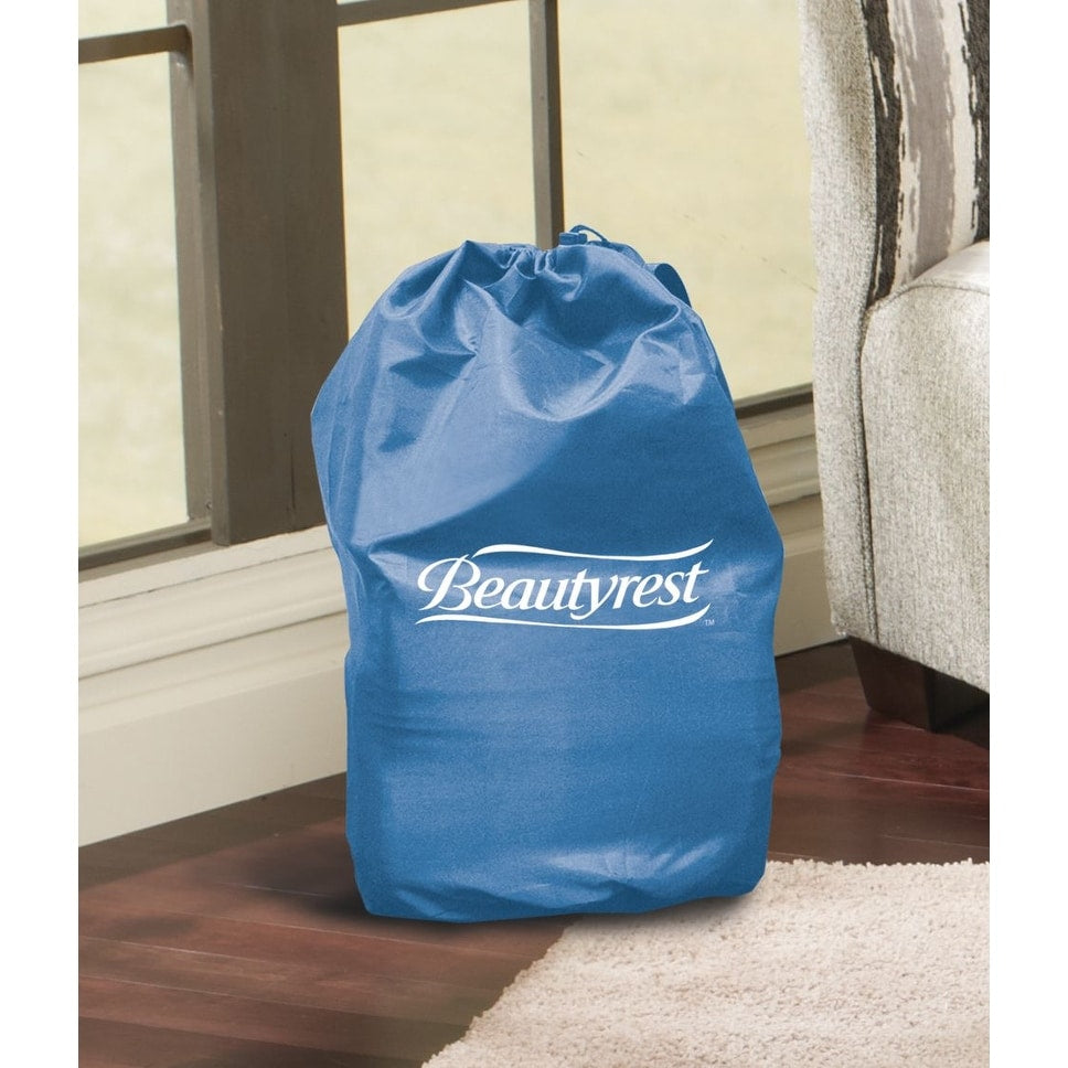 Beautyrest Hi Loft Raised Air Mattress with External Pump - Inflatable Bed with Edge Support, Puncture-Resistant Vinyl