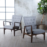 Becker Fabric Arm Chair (Set of 2) by Christopher Knight Home