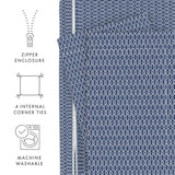 Becky Cameron Blue Diamond Patterned Duvet Cover Set