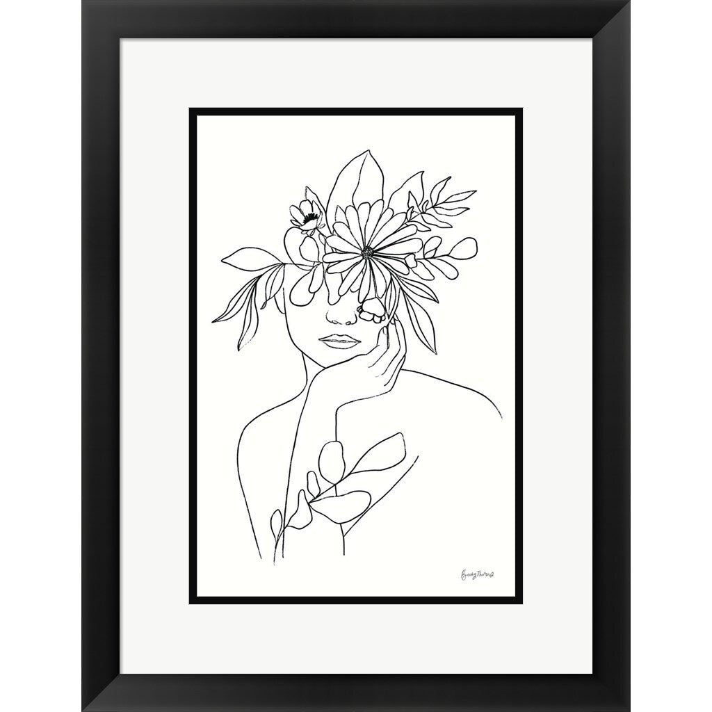 Becky Thorns 'Rooted III BW' Framed Art