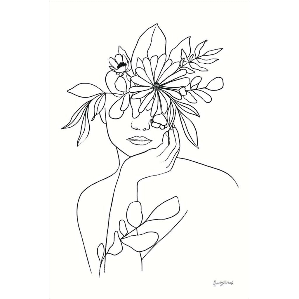 Becky Thorns 'Rooted III BW' Framed Art