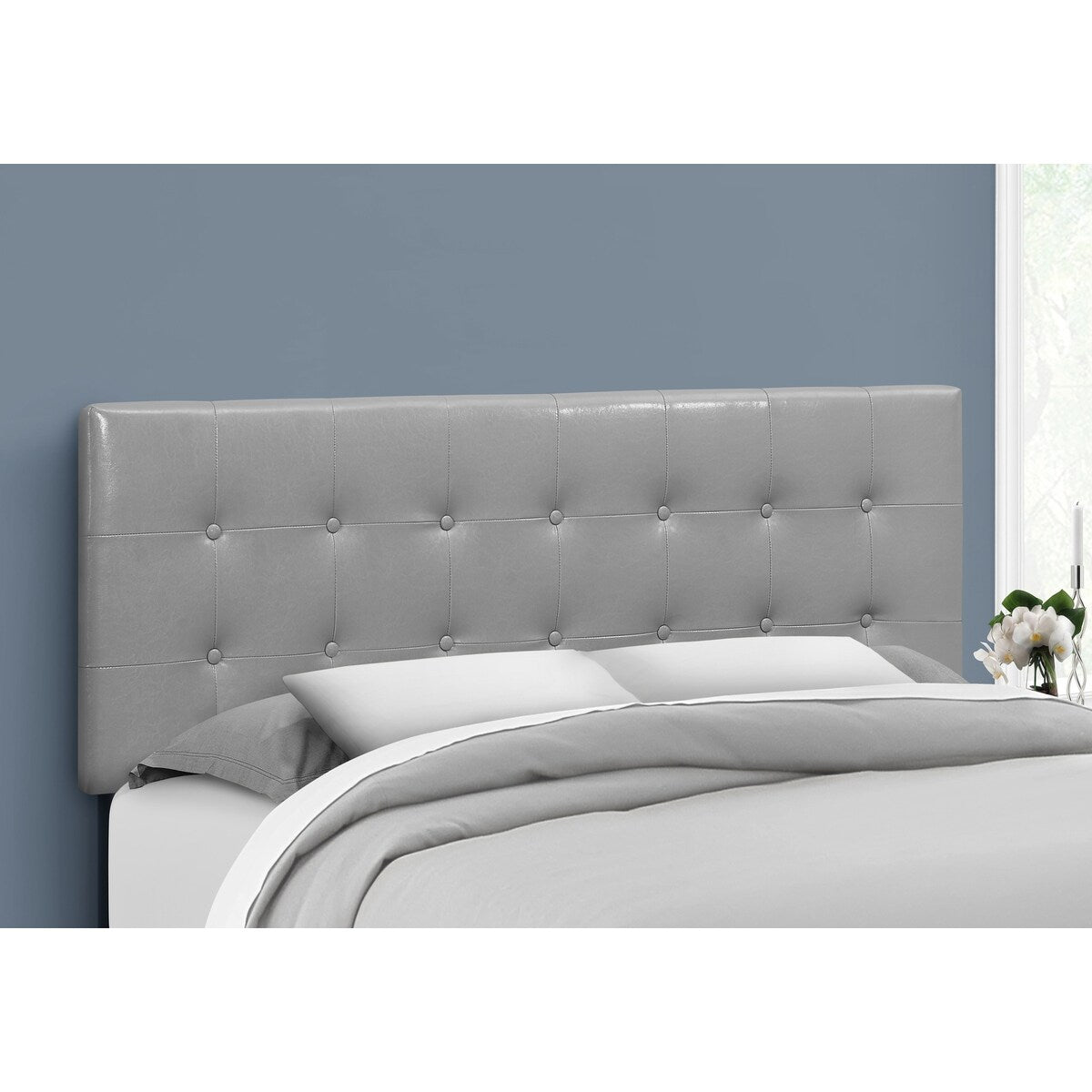 Bed, Headboard Only, Queen Size, Bedroom, Upholstered Pu Leather Look, Transitional