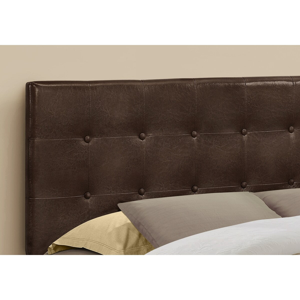 Bed, Headboard Only, Queen Size, Bedroom, Upholstered Pu Leather Look, Transitional