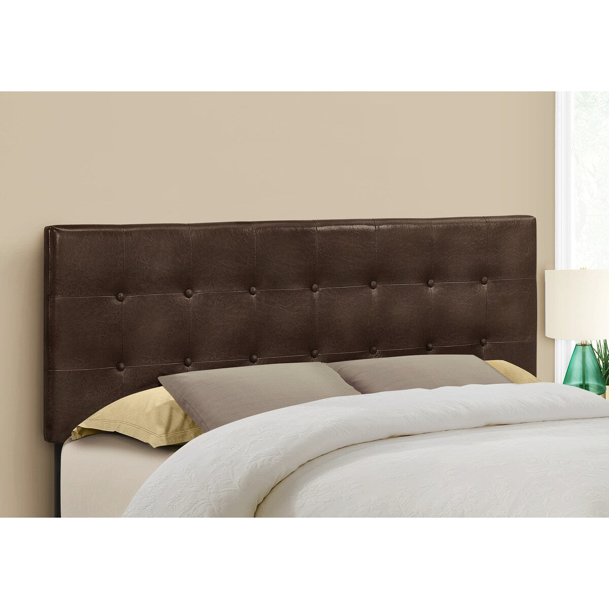 Bed, Headboard Only, Queen Size, Bedroom, Upholstered Pu Leather Look, Transitional