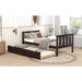 Bed Frame Wood Twin Platform Bed with Pull Out Trundle