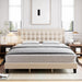 Bed Frame with Adjustable Button Headboard